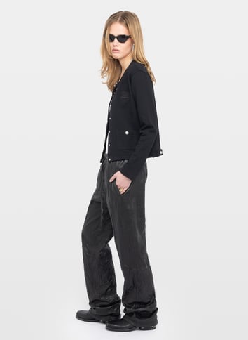 Cardigan boutonné uni en coton bio ZADIG&VOLTAIRE Noir